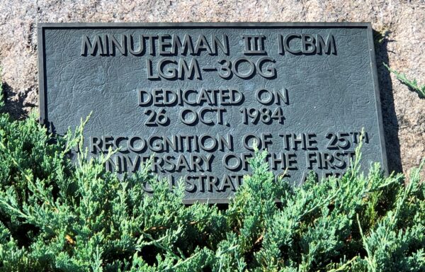 MINUTEMAN III ICBM MEMORIAL PLAQUE