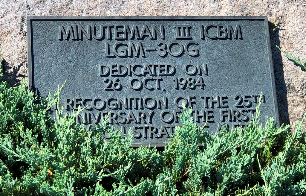 MINUTEMAN III ICBM MEMORIAL PLAQUE