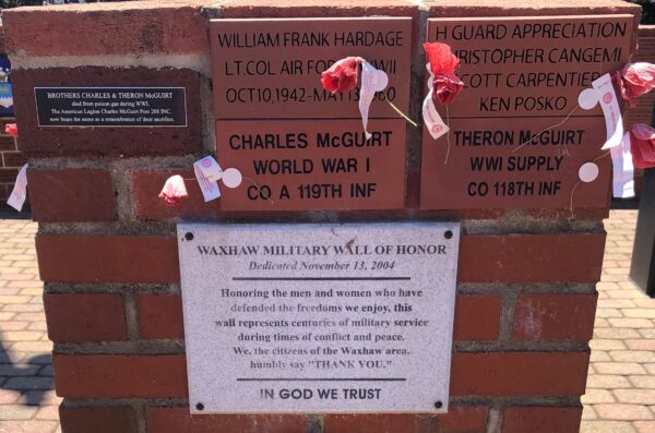 WAXHAW MILITARY WALL OF HONOR MEMORIAL PLAQUES