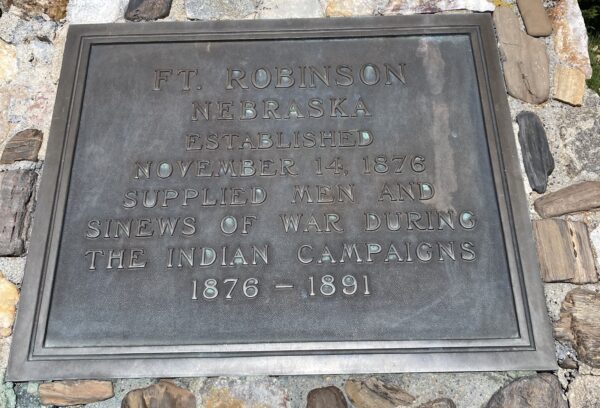 FT. ROBINSON NEBRASKA NOVEMEMBER 14, 1876 MEMORIAL PLAQUE