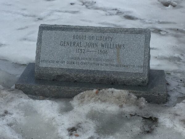GENERAL JOHN WILLIAMS REVOLUTIONARY WAR MEMORIAL
