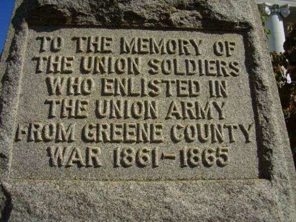GREEN COUNTY CIVIL WAR MEMORIAL STONE A