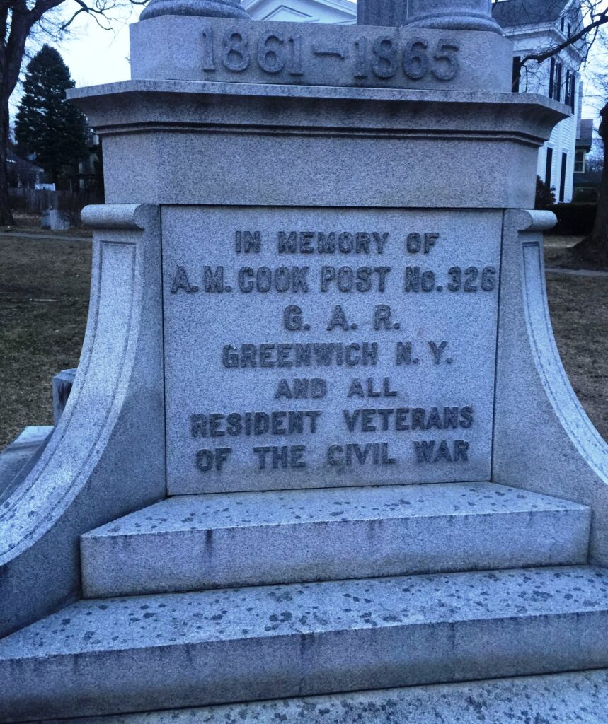GREENWICH CIVIL WAR MEMORIAL DEDICATION STONE