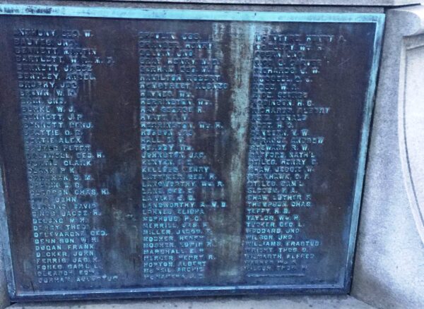 GREENWICH CIVIL WAR MEMORIAL PLAQUE