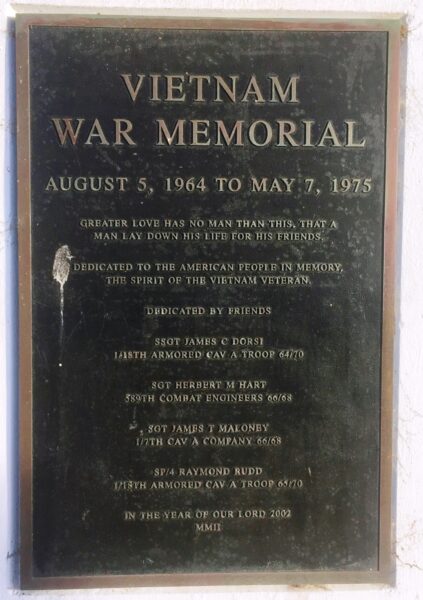 TRACY WORLD WAR I MEMORIAL PLAQUE