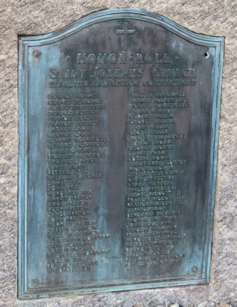 HONOR ROLL SAINT JOSEPH’S CHURCH MEMORIAL PLAQUE