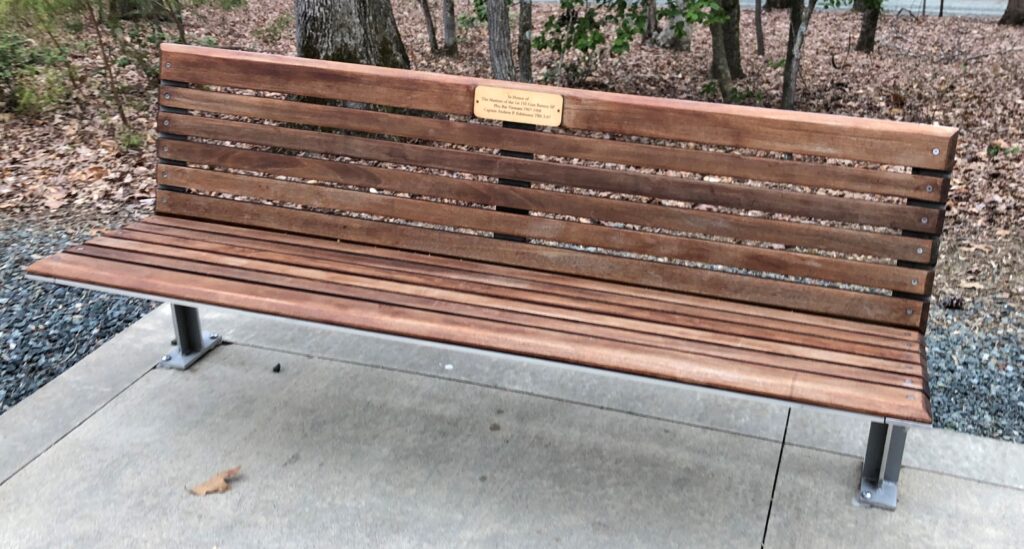 MARINES OF THE 1ST 155 GUN BATTERY SP WAR MEMORIAL BENCH