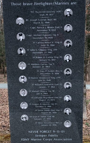FIREFIGHTER/MARINES 9/11 WAR MEMORIAL HONOR ROLL