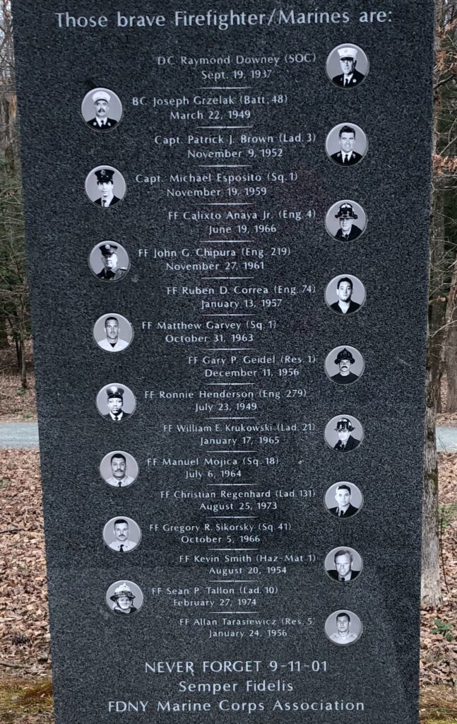 FIREFIGHTER/MARINES 9/11 WAR MEMORIAL HONOR ROLL