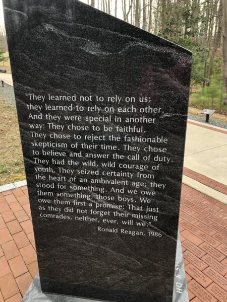 SECOND BATTALION FIRST MARINES WAR MEMORIAL NARRATIVE STONE B