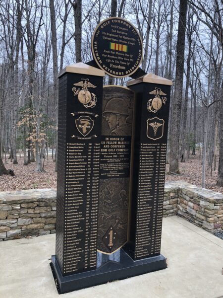 GOLF COMPANY 2/7 VIETNAM VETERANS ASSOCIATION WAR MEMORIAL