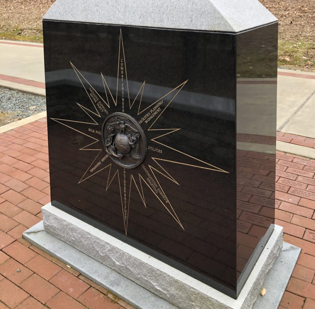 MARINE CORPS ENGINEERS WAR MEMORIAL BACK