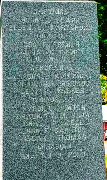 LUNENBURGH CIVIL WAR MEMORIAL  STONE A