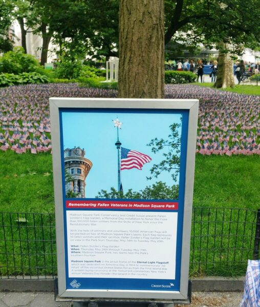 MADISON SQUARE PARK MEMORIAL FIELD OF FLAGS