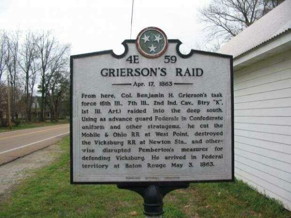 GRIERSON’S RAID MEMORIAL MARKER