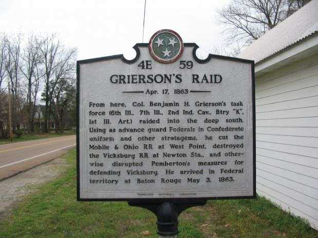 GRIERSON’S RAID MEMORIAL MARKER