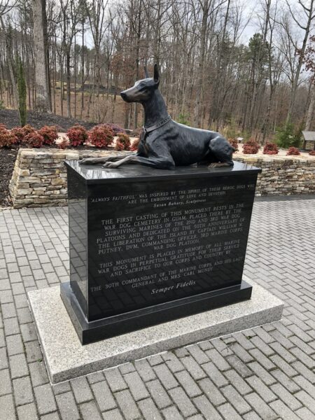 MARINE WAR DOGS OF GUAM IN 1944 WAR MEMORIAL SIDE B