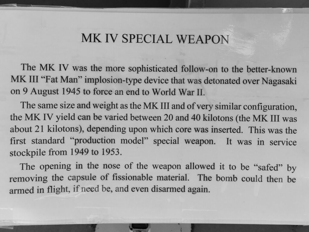 MK IV SPECIAL WEAPON MEMORIAL PLAQUE