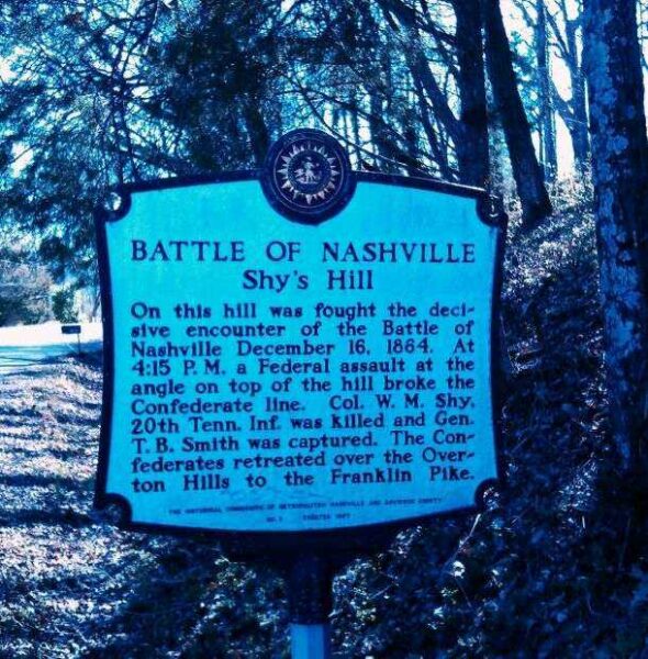 BATTLE OF NASHVILLE SHY’S HILL MEMORIAL MARKER