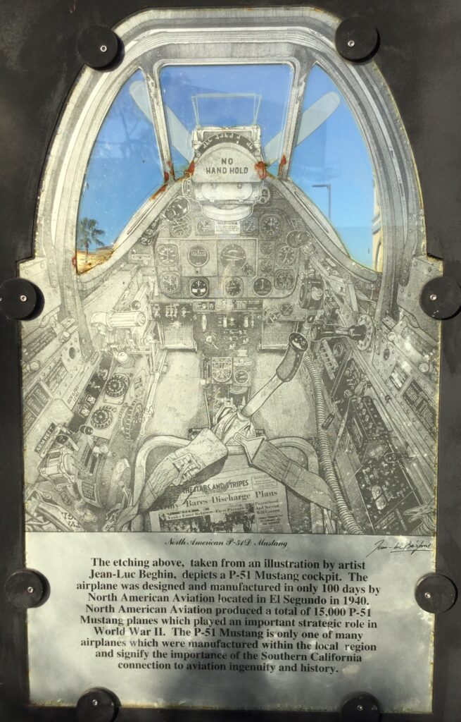 NORTH AMERICAN P-51D MUSTANG WAR MEMORIAL PLAQUE
