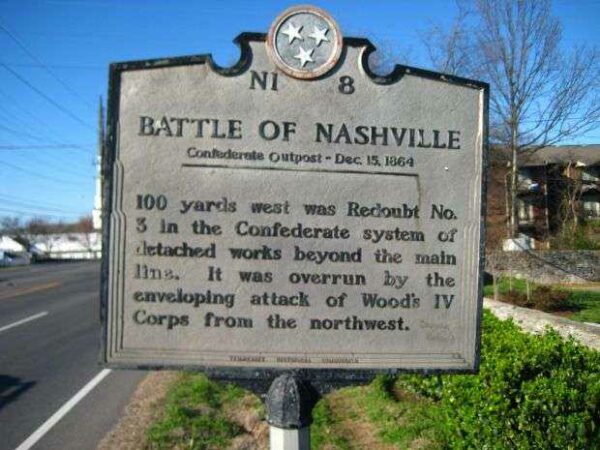 BATTLE OF NASHVILLE CONFEDERATE OUTPOST MEMORIAL MARKER