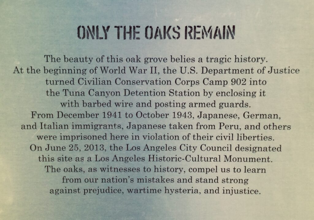 ONLY THE OAKS REMAIN MEMORIAL PLAQUE