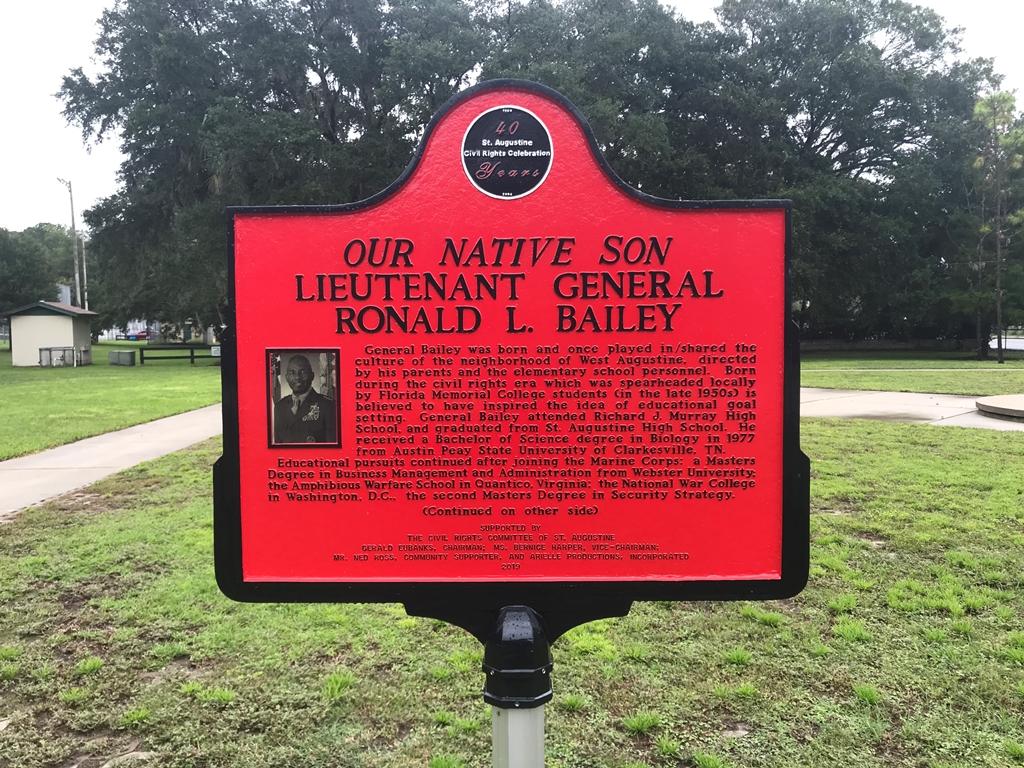 OUR NATIVE SON LIEUTENANT GENERAL ROLAND L. BAILEY MEMORIAL MARKER FRONT