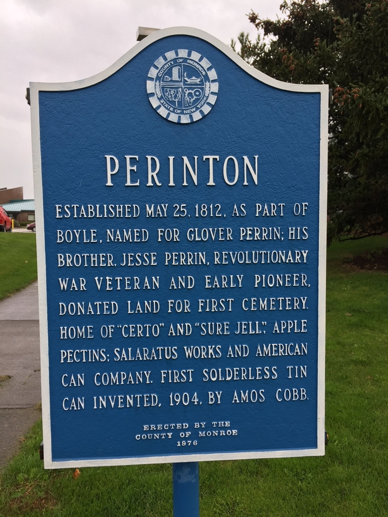 PERINTON REVOLUTIONARY WAR VETERAN MEMORIAL MARKER
