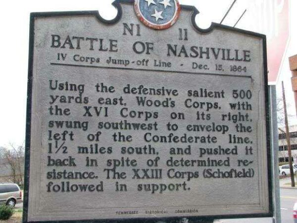 BATTLE OF NASHVILLE IV CORPS MEMORIAL MARKER