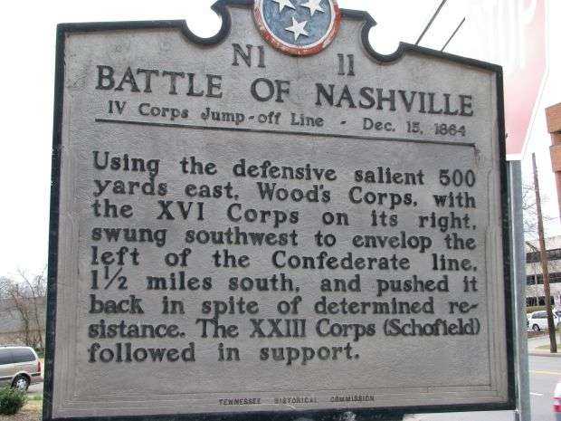 BATTLE OF NASHVILLE IV CORPS MEMORIAL MARKER