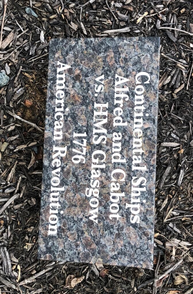 CONTINENTAL SHIPS ALFRED AND CABOT WAR MEMORIAL TABLET