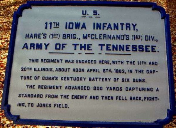 U.S. 11TH IOWA INFANTRY MEMORIAL PLAQUE III