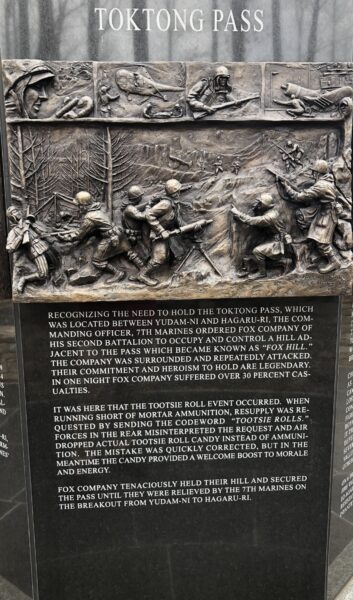 JANGJIN (CHOSIN) RESERVOIR BATTLE MEMORIAL SIDE D