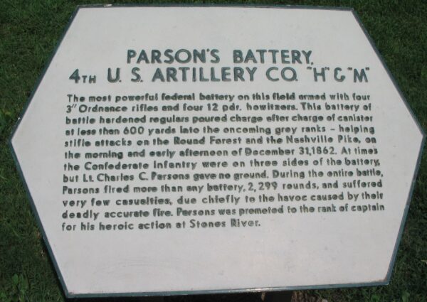 PARSON’S BATTERY WAR MEMORIAL PLAQUE