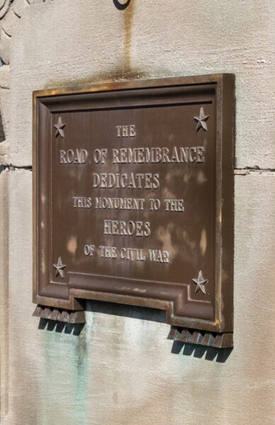 THE ROAD OF REMEMBRANCE MONUMENT FLAGPOLE PLAQUE B