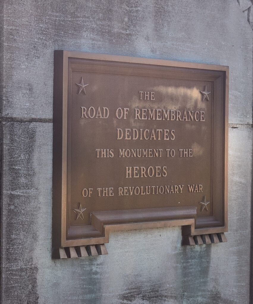 THE ROAD OF REMEMBRANCE MONUMENT FLAGPOLE PLAQUE A