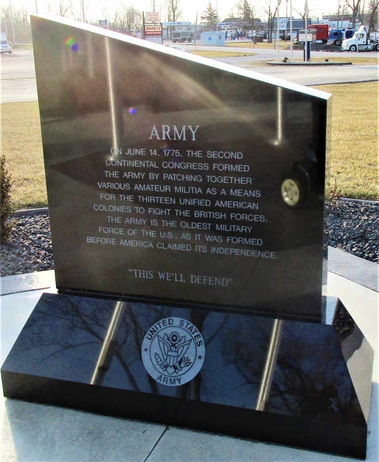 ROCKFORD ARMED FORCES MEMORIAL STONE A