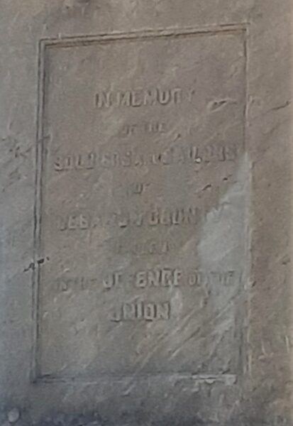LEBANON COUNTY CIVIL WAR MEMORIAL STONE A
