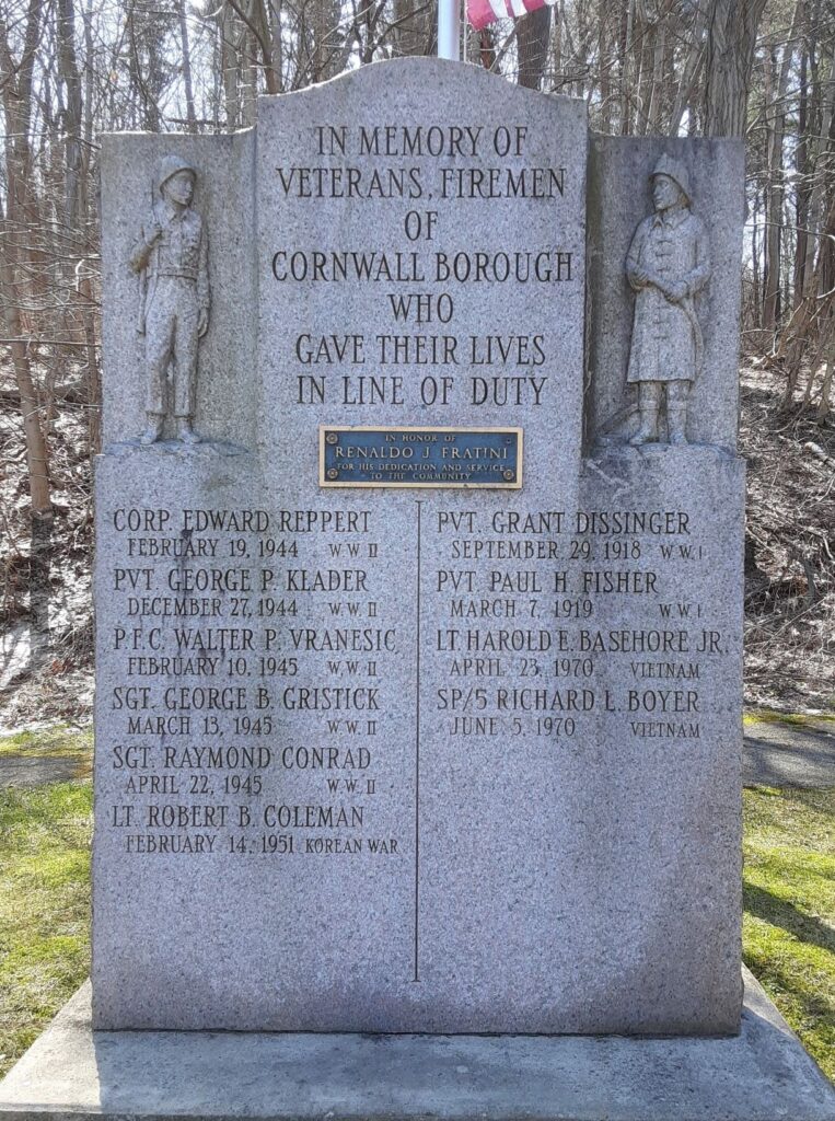 VETERANS FIREMAN OF CORNWALL BOROUGH MEMORIAL