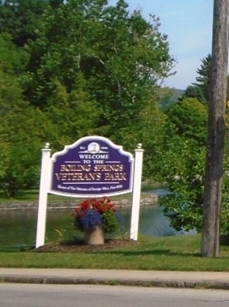 BOILING SPRINGS VETERANS PARK MEMORIAL MARKER