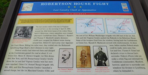 ROBERTSON HOUSE FIGHT WAR MEMORIAL PANEL