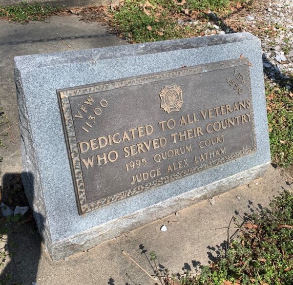 VFW 11300 AND VFW 4550 ALL VETERANS MEMORIAL SELF-PROPELLED GUN MEMORIAL PLAQUE