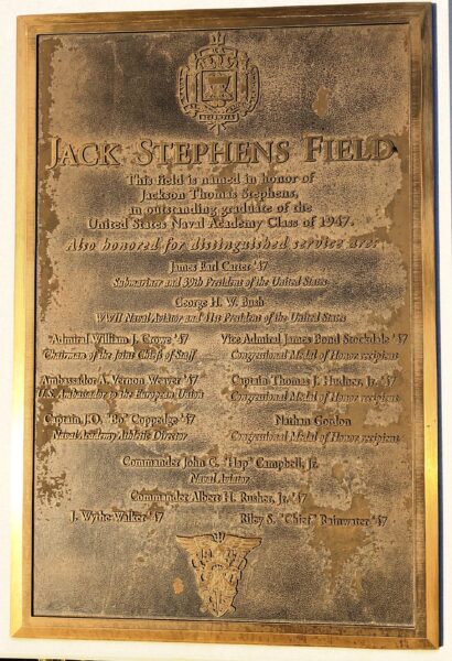 JACK STEPHENS FIELD MEMORIAL PLAQUE