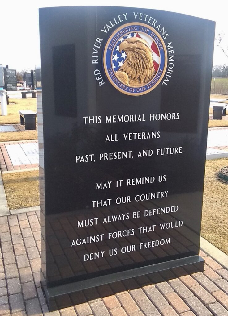 RED RIVER VALLEY VETERANS MEMORIAL STONE O