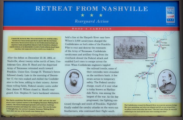 RETREAT FROM NASHVILLE WAR MEMORIAL PANEL