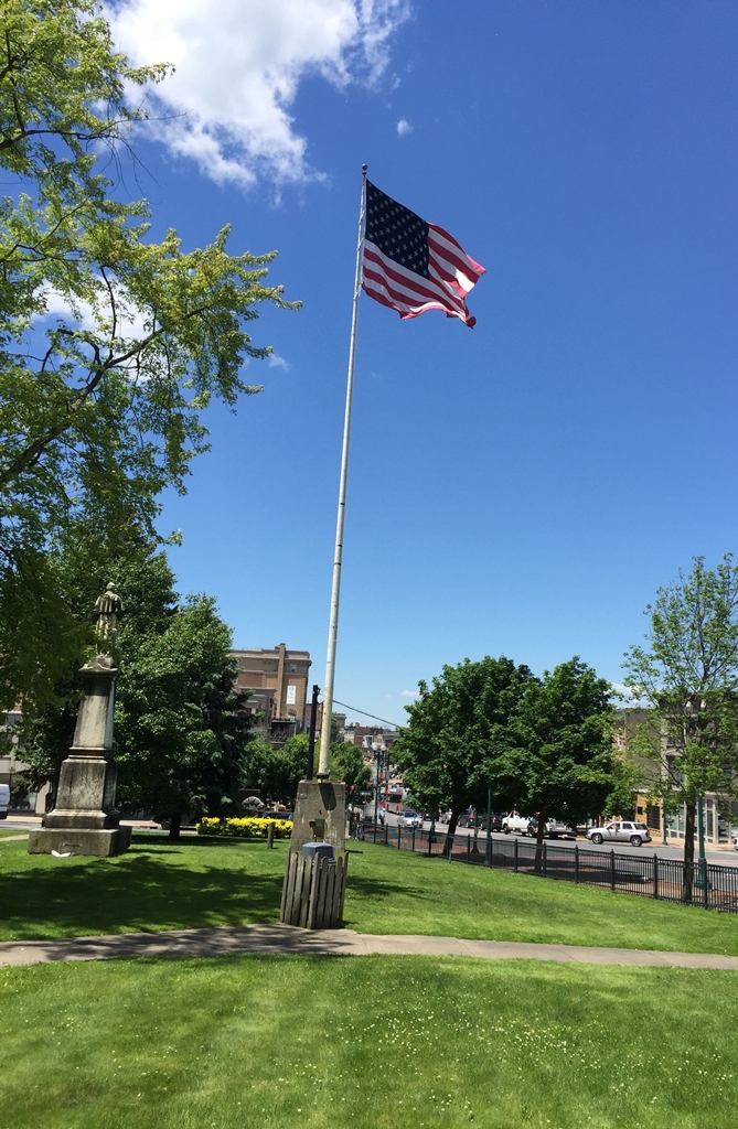 SCHENECTADY AMERICAN LOCOMOTIVE COMPANY WAR MEMORIAL FLAGPOLE
