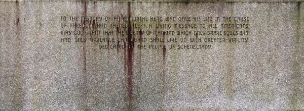 SCHENECTADY COUNT CASIMIR PULASKI WAR MEMORIAL STONE