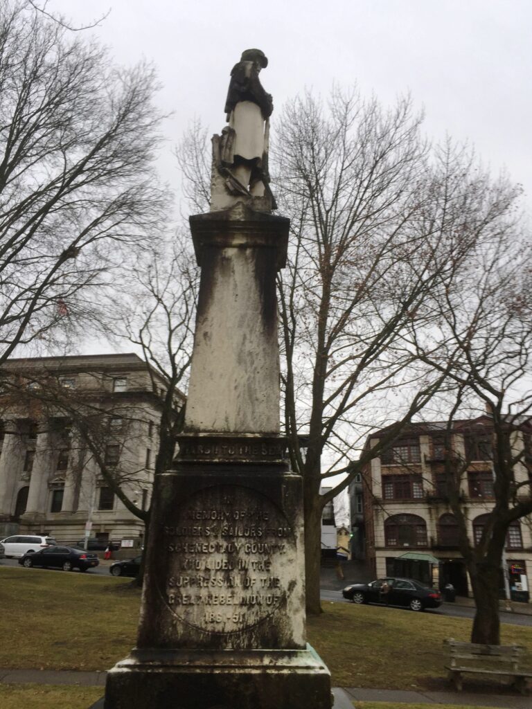 SCHENECTADY COUNTY CIVIL WAR MEMORIAL LEFT SIDE