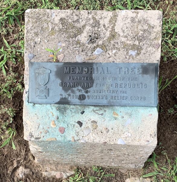 SCHENECTADY GRAND ARMY OF THE REPUBLIC MEMORIAL TREE PLAQUE