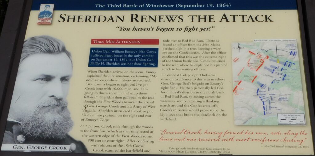 SHERIDAN RENEWS THE ATTACK WAR MEMORIAL PANEL